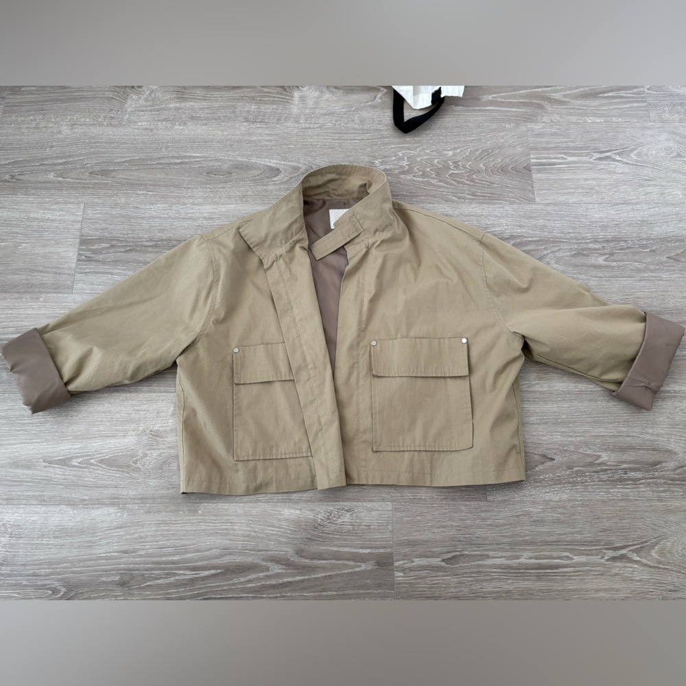 OAK + FORT Beige Lined Jacket